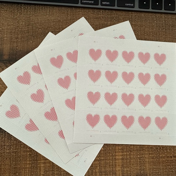 Other - Planning your wedding? Four pages of Forever stamps featuring hearts!